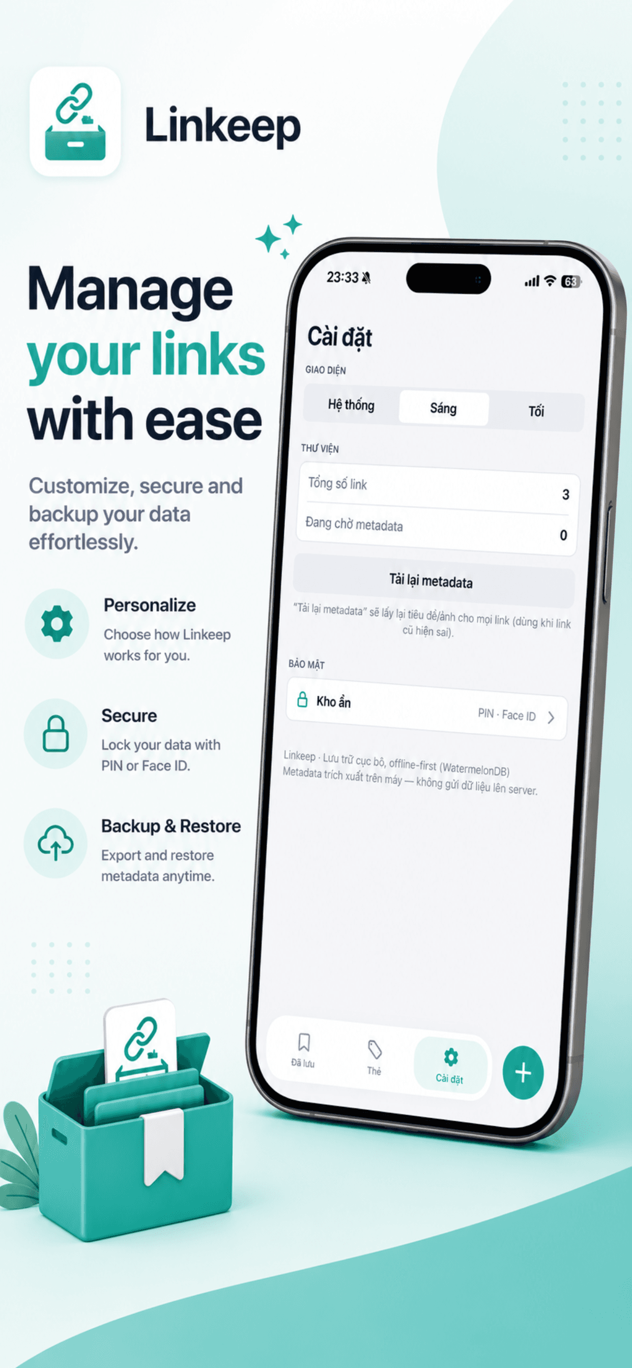 Linkeeper — link detail & tags